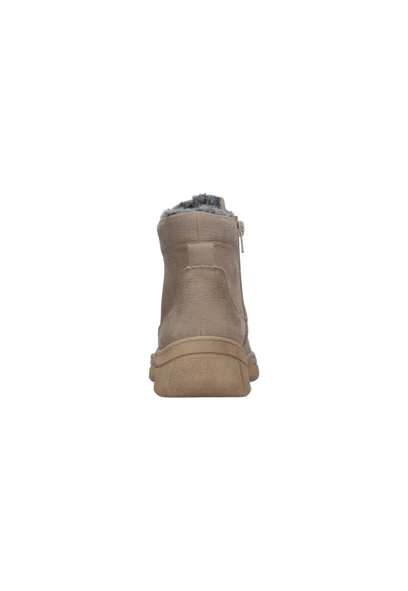 Ghete dama din piele – LUMI STORM bej Botine